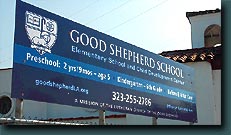 Good Shepherd School sign